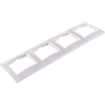 Рамка 4-местная горизонтальная IEK РГ-4-КБ КВАРТА белый - EMK40-K01-DM
